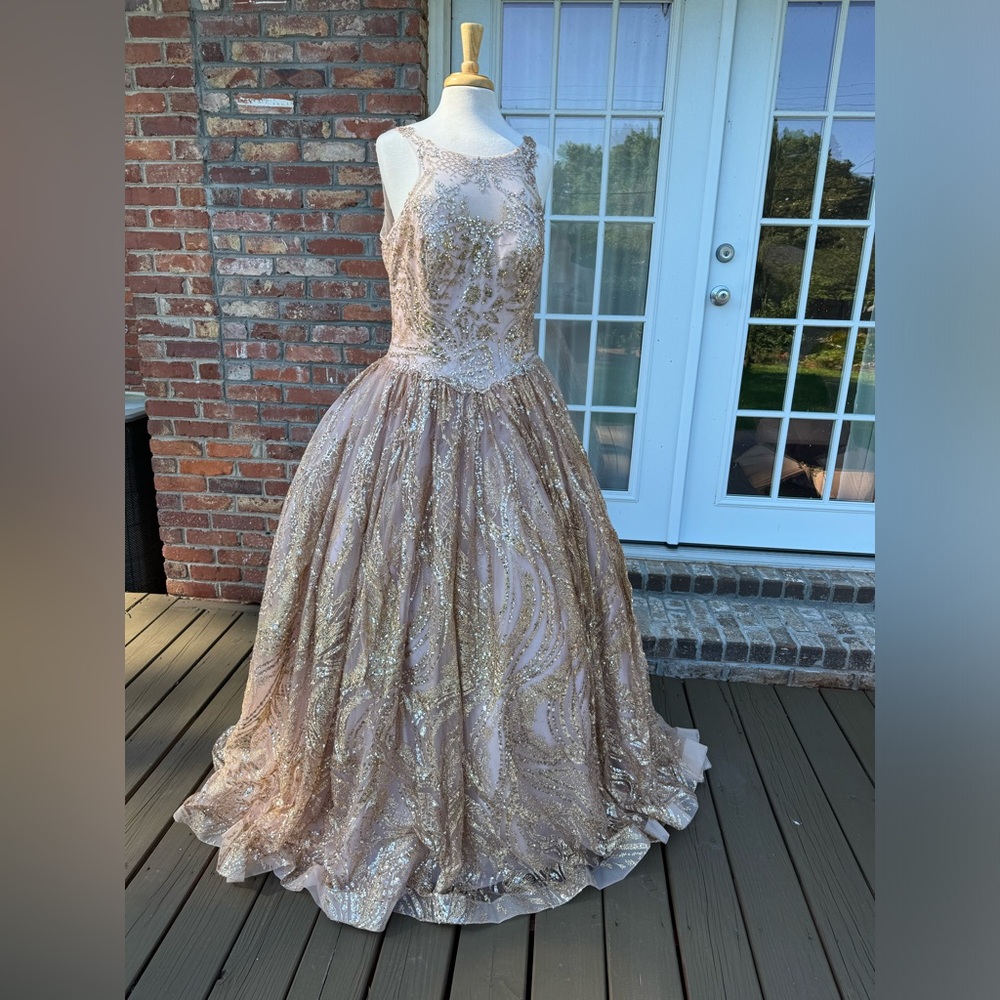 Beautiful glittery soft pink gown